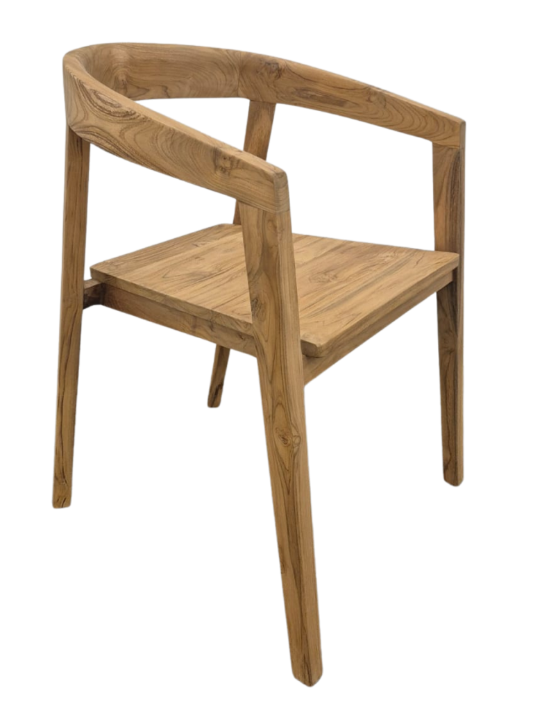 kursi kayu tampak serong